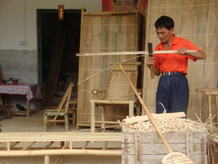 Fabrique lit en bambou